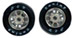 H&R Racing HR1106 27x12mm 1/24 NASCAR Wheels - SILVER with SILICONE Tire