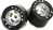 H&R Racing HR1304 27 x 18mm SILICONE Slicks SILVER Aluminum Rims 1/8" Axle