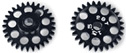 MRSLOTCAR MR6028 Sidewinder Gear 28 Tooth Black Ergal 15.5mm Diameter to fit 3/32" Axles