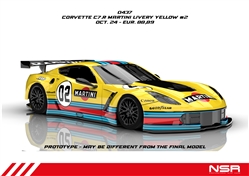 PREORDER NSR NSR0437AW Corvette C7.R Martini Livery Yellow No.2