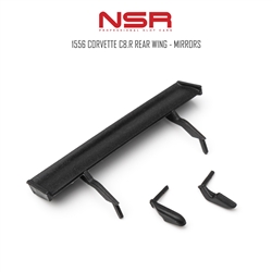 NSR NSR1556 Hard Plastic REAR WING + CORVETTE C8.R MIRRORS