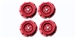 Monogram PMTR8500 Set of 4 Wheels Monogram Stock Cars RED