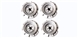 Monogram PMTR8501 Set of 4 Wheels Monogram Stock Cars SILVER