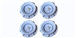 Monogram PMTR8502 Set of 4 Wheels Monogram Stock Cars PETTY BLUE