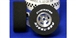 Pro-Track PT164 Drag Rears 1.01" x 0.435" TQ 3/32" Axle Silver