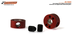 SCALEAUTO SC-1124R Axle Stoppers Red Lightened for 3/32" Axles