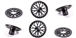 Slot.it SIPA77 Wheel Inserts for Opel Calibra V6 - fits dia. 15.8 and 16.5mm wheels